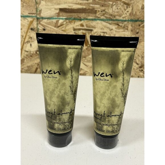 WEN by Chaz Dean Sweet Almond Mint Anti-Frizz Styling Creme 4oz SEALED New X2 - Picture 3 of 4